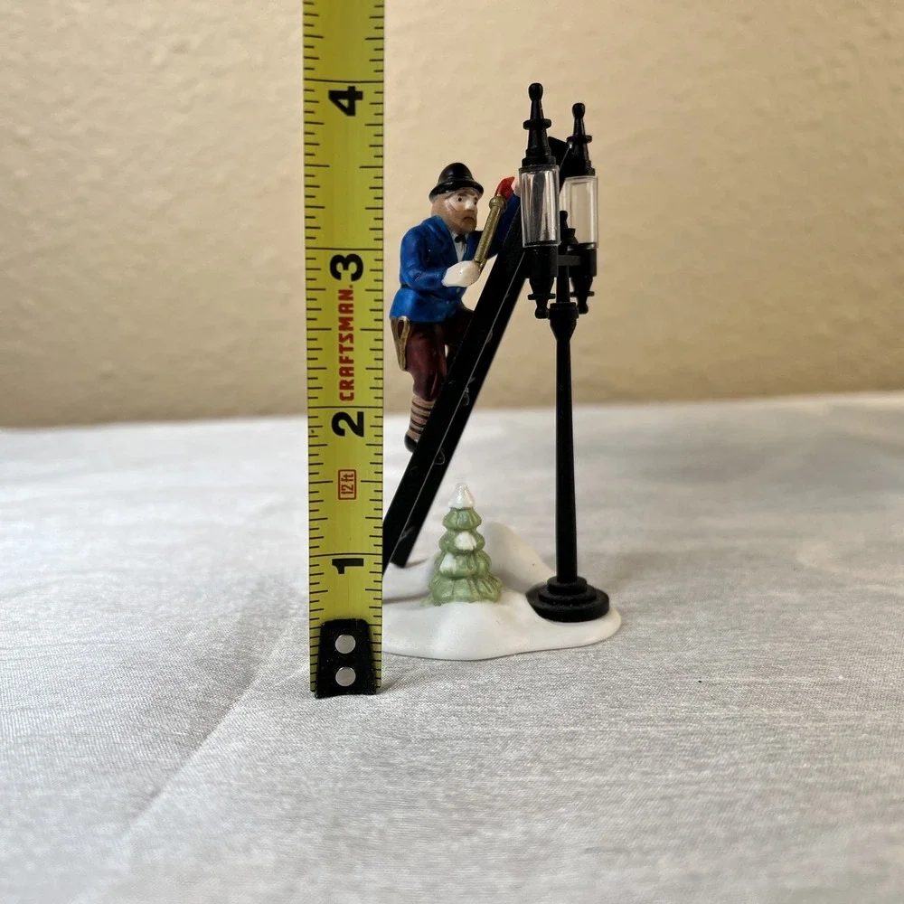 Vintage Dept 56 Heritage Village Lamplighter Accessory Set #55778 Retired 1989